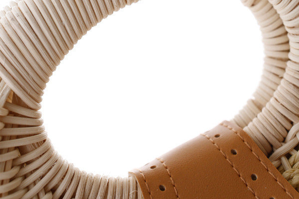 Round Rattan Handbag