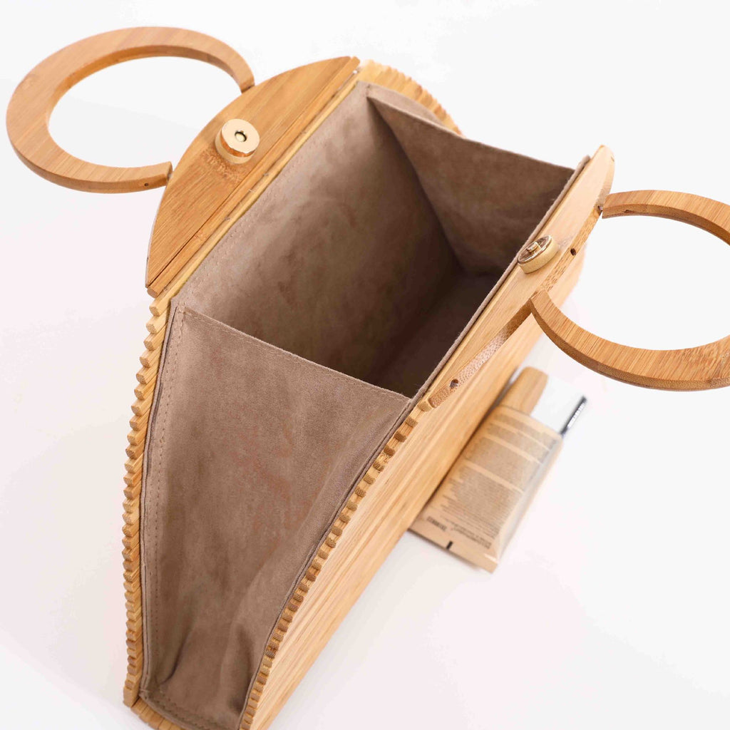 Bamboo Hand-woven Clutch Bag Natural Bamboo Bag Handbag - Casa De Ocio