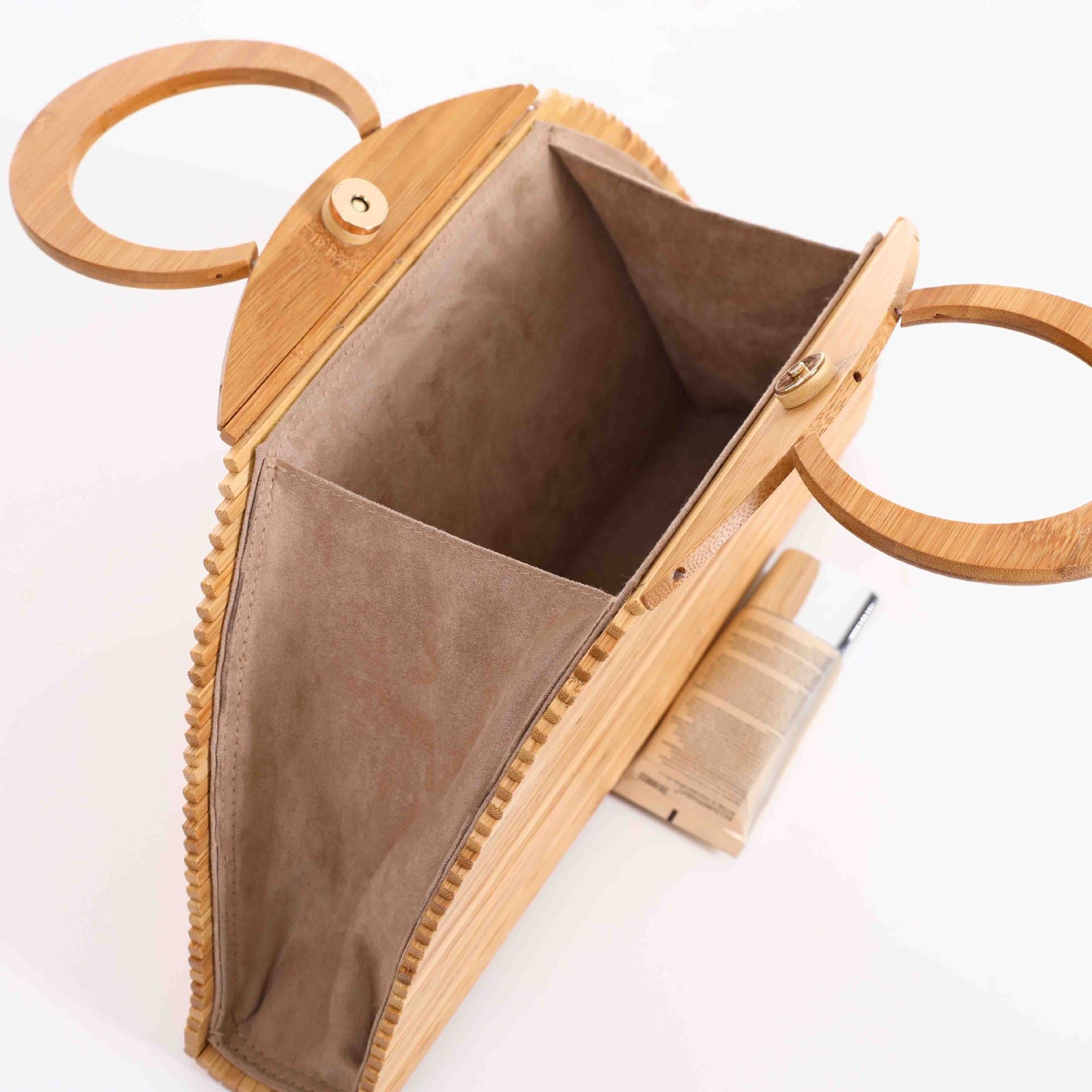 Bamboo Hand-woven Clutch Bag Natural Bamboo Bag Handbag - Casa De Ocio