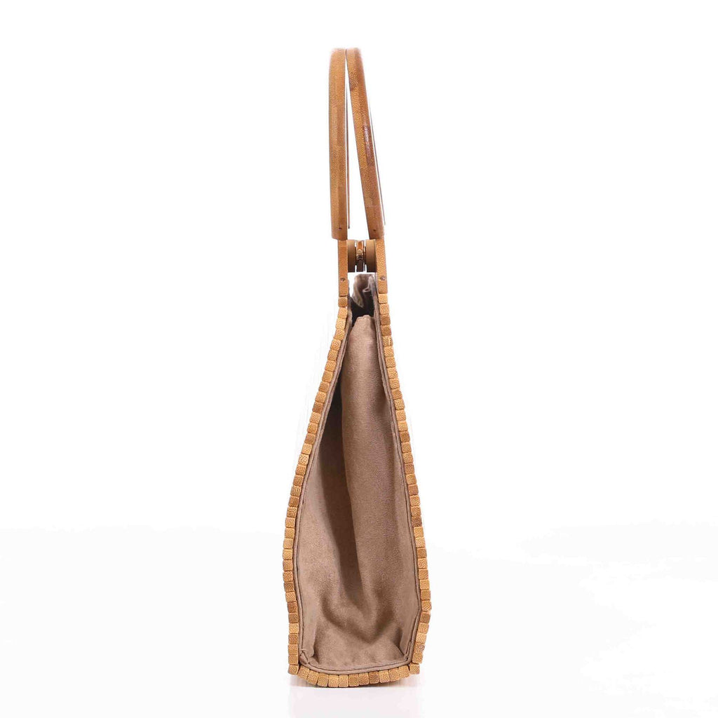 Bamboo Hand-woven Clutch Bag Natural Bamboo Bag Handbag - Casa De Ocio