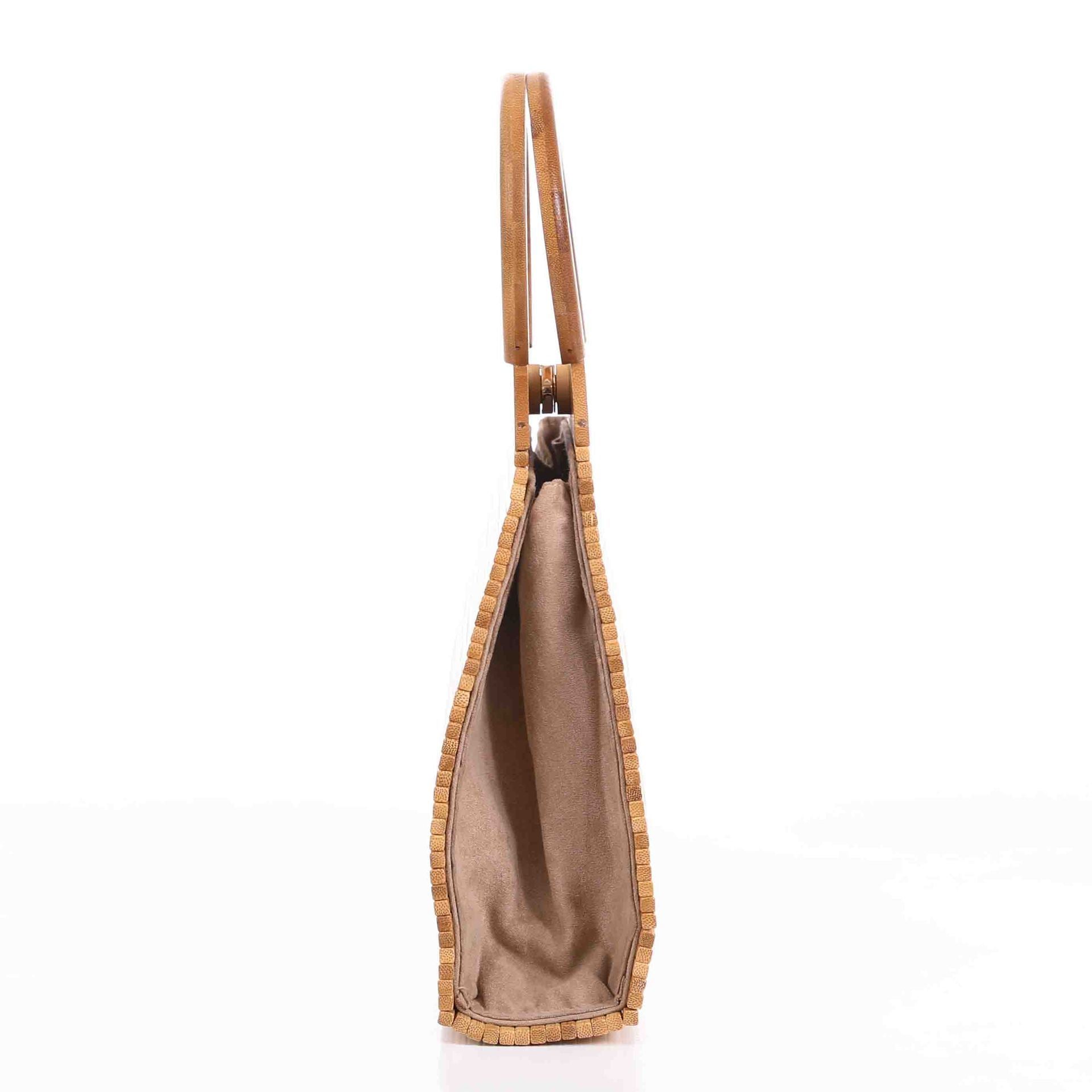 Bamboo Hand-woven Clutch Bag Natural Bamboo Bag Handbag - Casa De Ocio