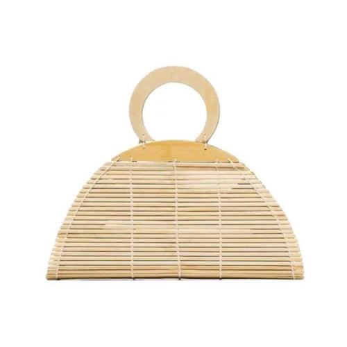 Bamboo Hand-woven Clutch Bag Natural Bamboo Bag Handbag - Casa De Ocio