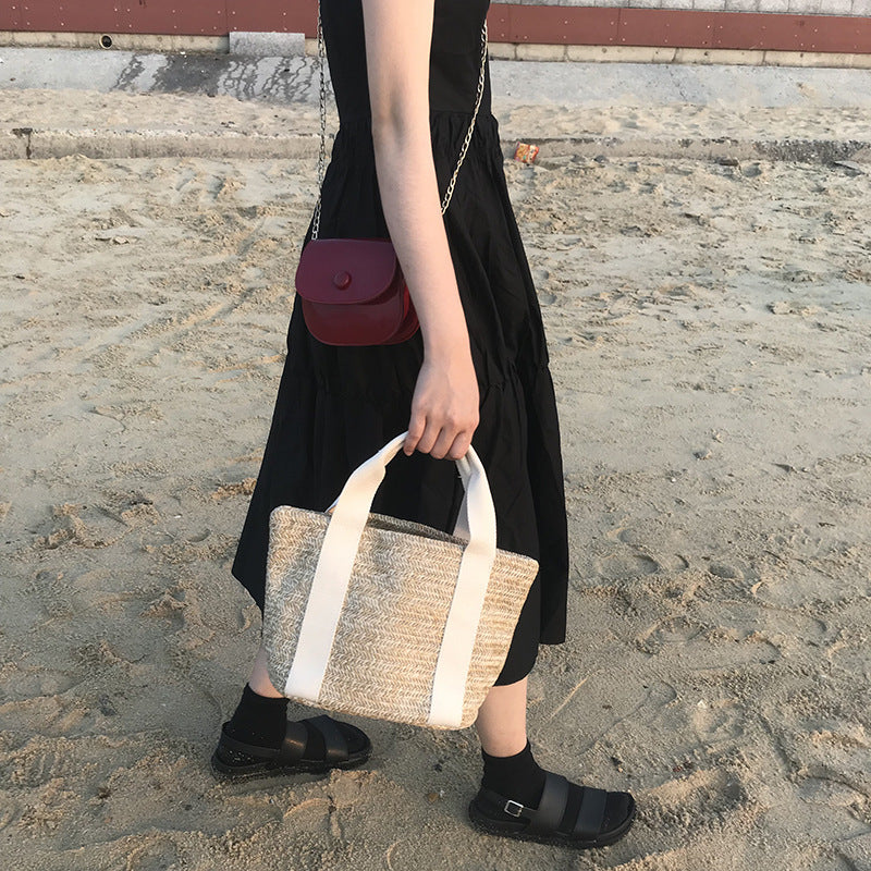 Women's summer woven handbag