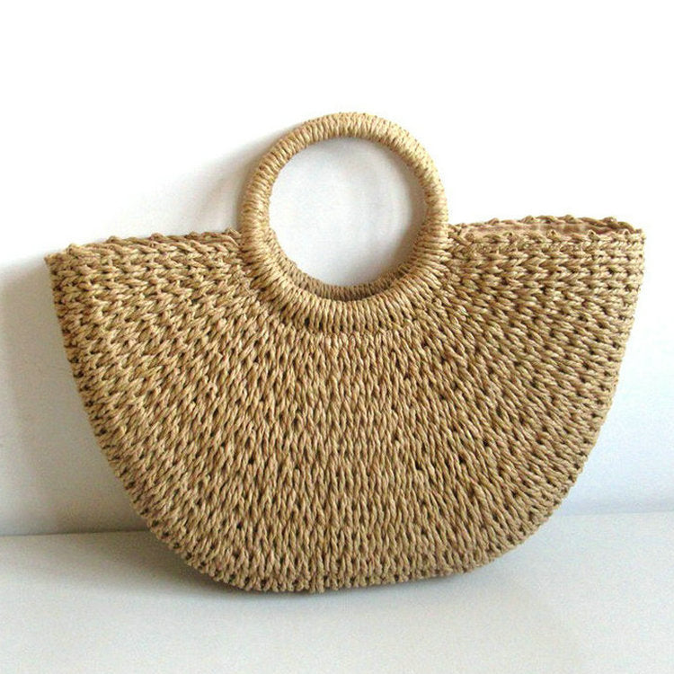 Straw Woven Paper Rope Round Simple Solid Color Weaving - Casa De Ocio
