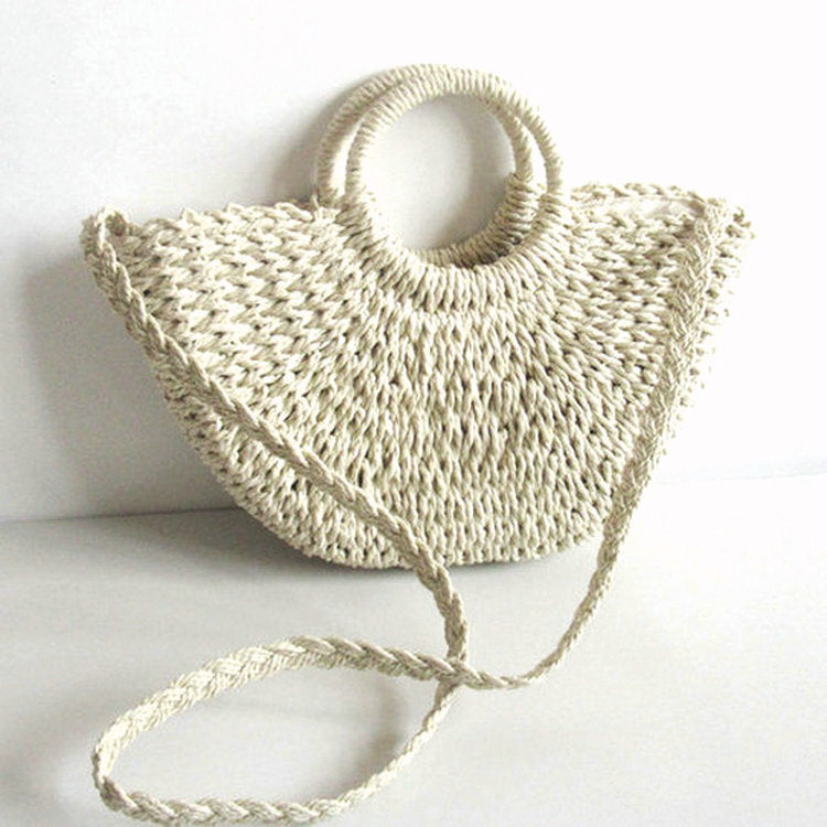 Straw Woven Paper Rope Round Simple Solid Color Weaving - Casa De Ocio