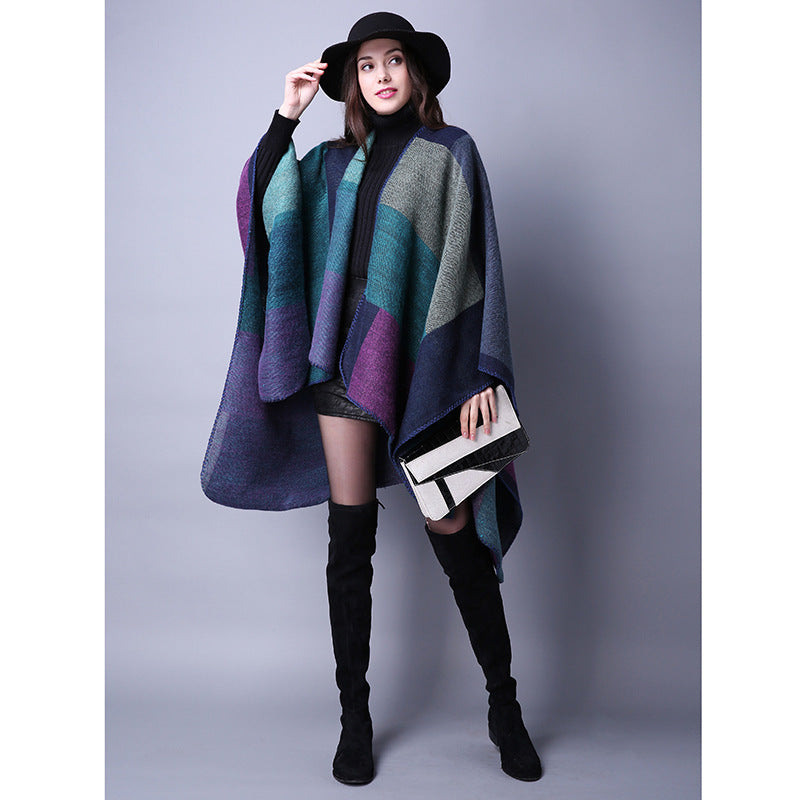 Autumn & Winter Plaid Scarf – Versatile Women’s Shawl for Travel, Casual, and Outdoor Wear
