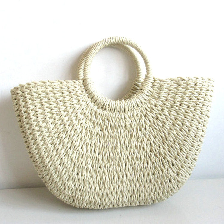Straw Woven Paper Rope Round Simple Solid Color Weaving - Casa De Ocio