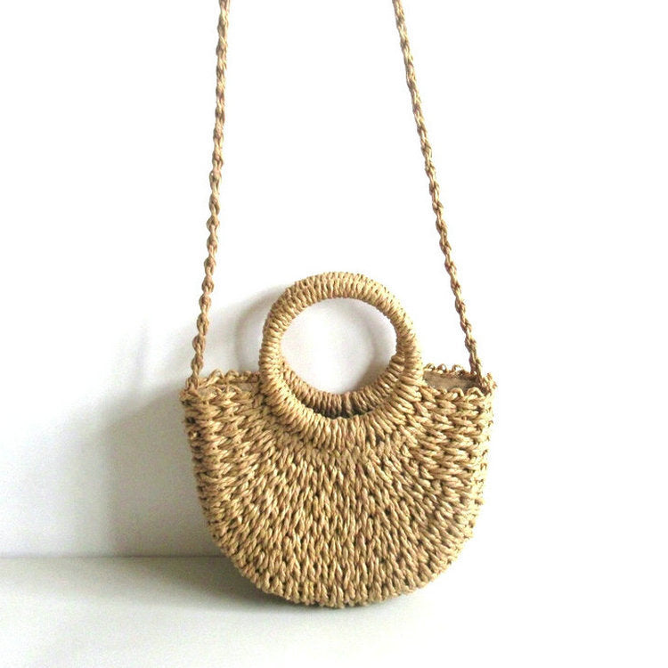 Straw Woven Paper Rope Round Simple Solid Color Weaving - Casa De Ocio