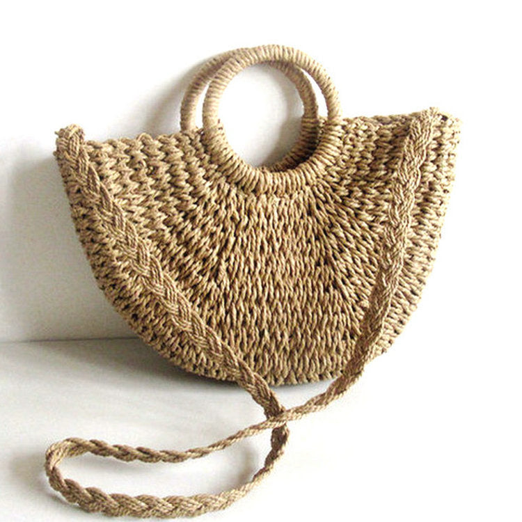 Straw Woven Paper Rope Round Simple Solid Color Weaving - Casa De Ocio